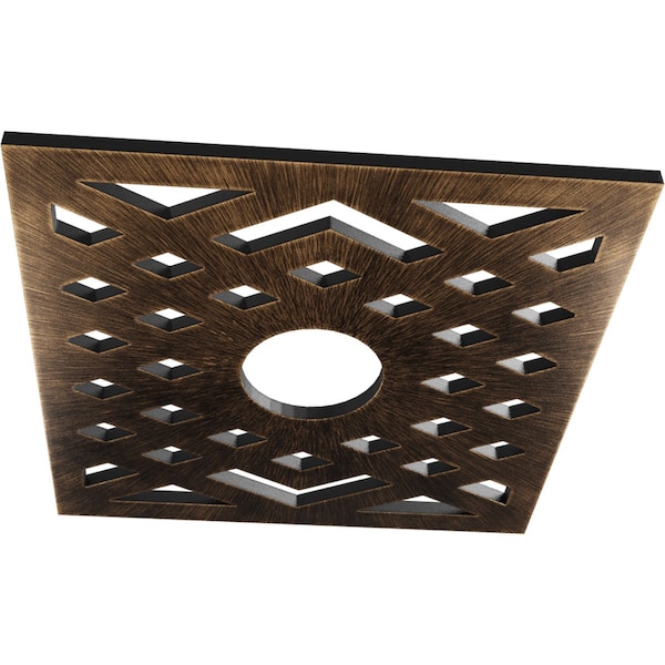 Chevron Architectural Grade PVC Pierced Ceiling Medallion, Antiqued Bronze, 18OD X 4 5/8ID X 1/2P